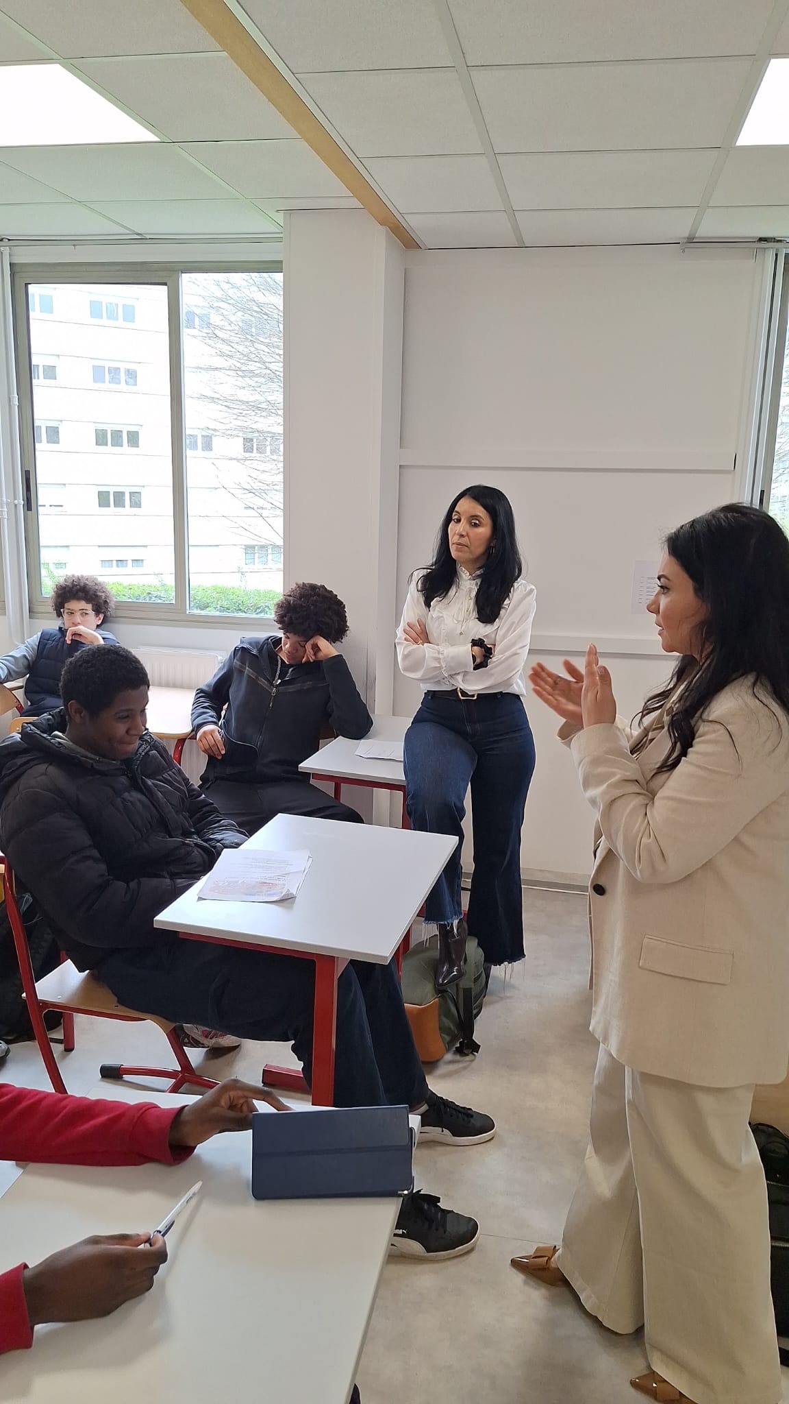 Ghady Ghantous speaking to high school students